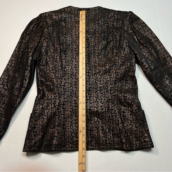Vintage Begedor Italia leather jacket in black and bronze - Picture 9 of 10